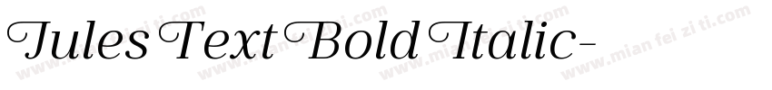 Jules Text Bold Italic字体转换